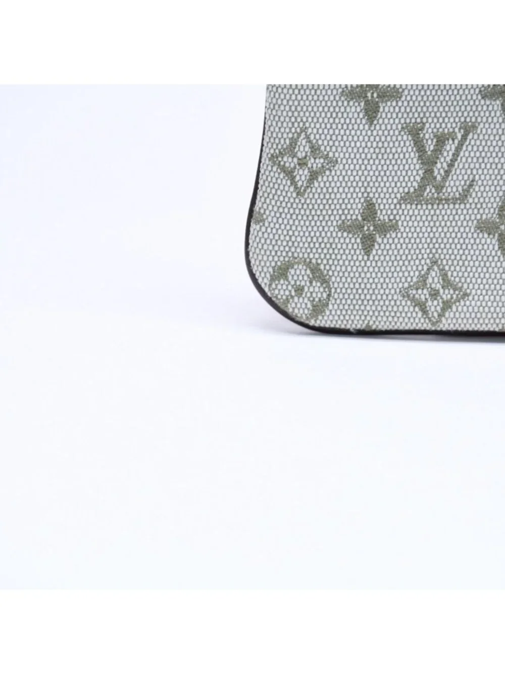 Louis Vuitton Monogram Mini Pochette Cles Coin Purse Canvas Gold Green